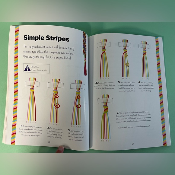 Friendship Bracelets to Design, Make & Share Book, Kids how to books, thread - Picture 4 of 6